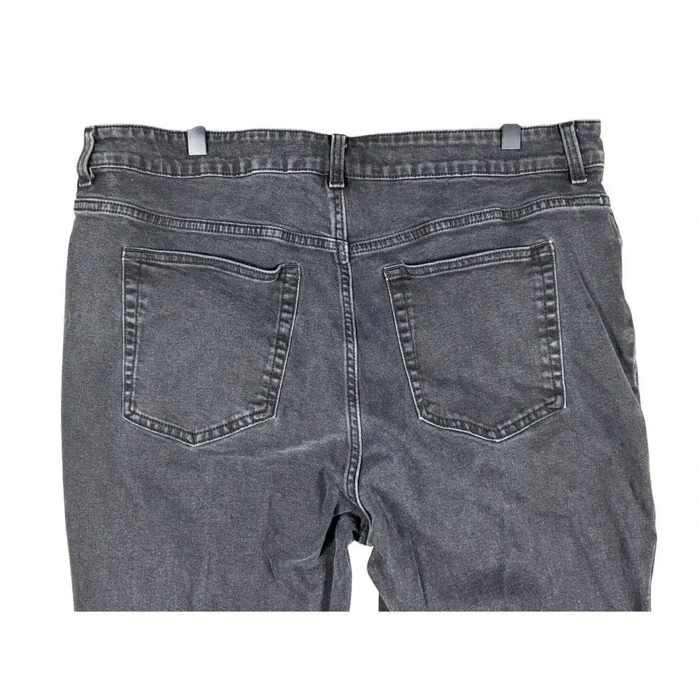 HM Womens High Waisted Skinny Jeans Faded Black Size 18 Tapered‎ Leg Denim
